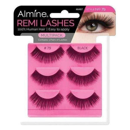 Almine Eyelashes Black 100% Remi Human hair - gtwtoporld.com