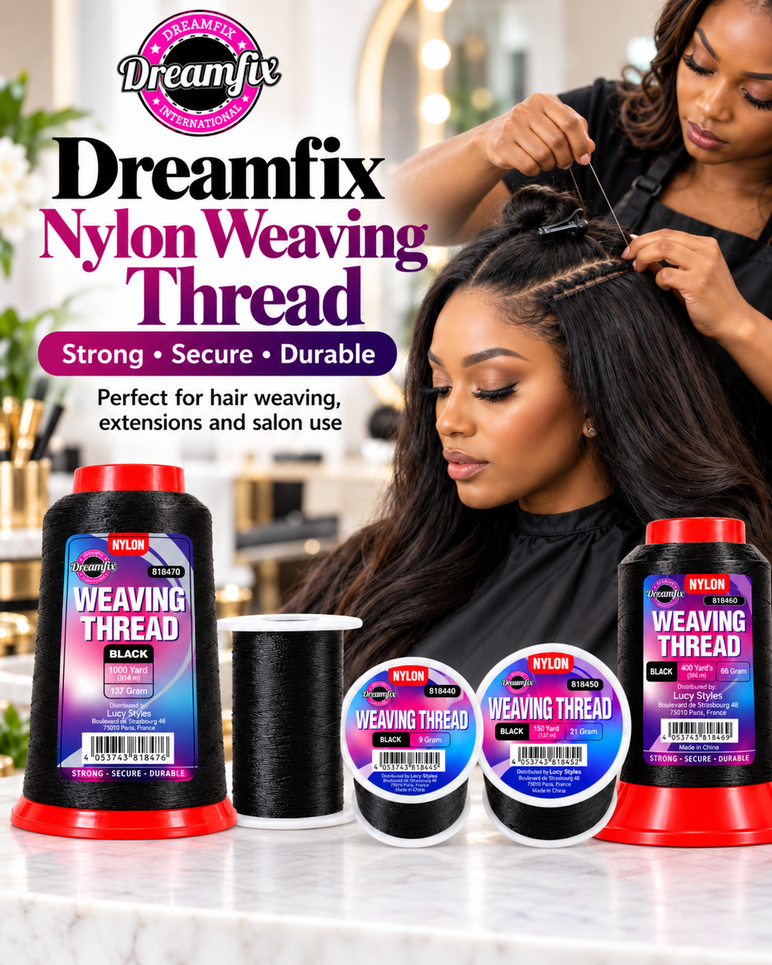 Dreamfix Nylon Weaving Thread Black