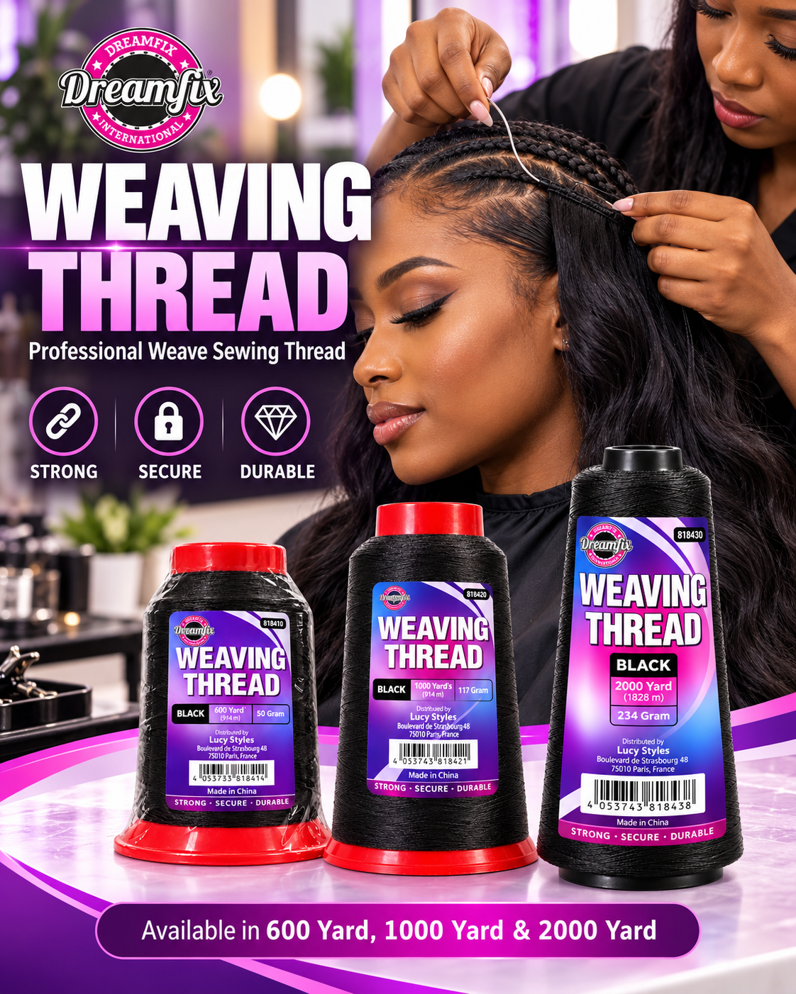 Dreamfix Weaving Thread Black
