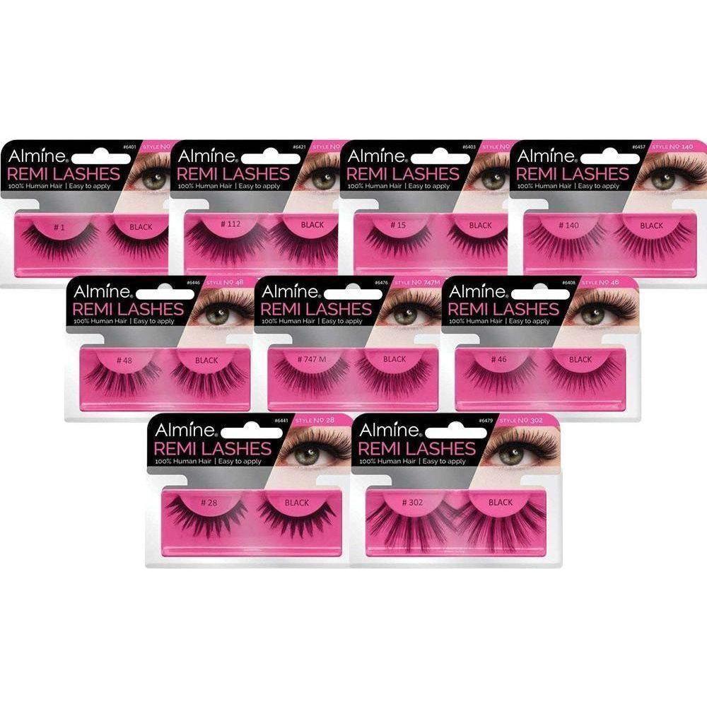 Almine Eyelashes Black 100% Remi Human hair - gtwtoporld.com
