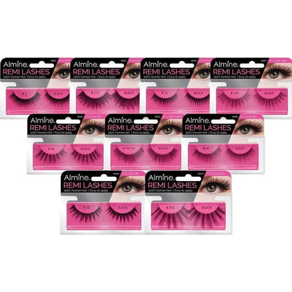 Almine Eyelashes Black 100% Remi Human hair - gtwtoporld.com