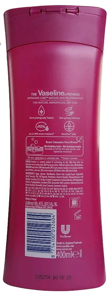 Vaseline Mature Skin Rejuvenation Body Lotion 400ml