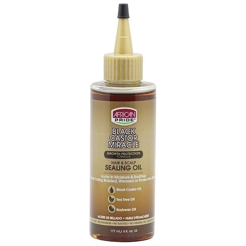 African Pride Black Castor Miracle Hair &amp; Scalp Sealing Oil 177ml - gtwtoporld.com