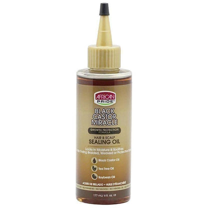 African Pride Black Castor Miracle Hair &amp; Scalp Sealing Oil 177ml - gtwtoporld.com