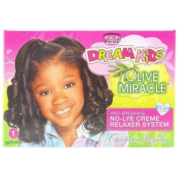 African Pride Dream Kids Olive Miracle Anti Breakage No Lye Creme Relaxer System - gtwtoporld.com