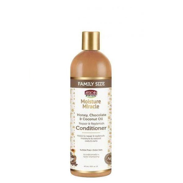 African Pride Moisture Miracle Honey Chocolate &amp; Coconut Oil Conditioner 16 Oz - gtwtoporld.com