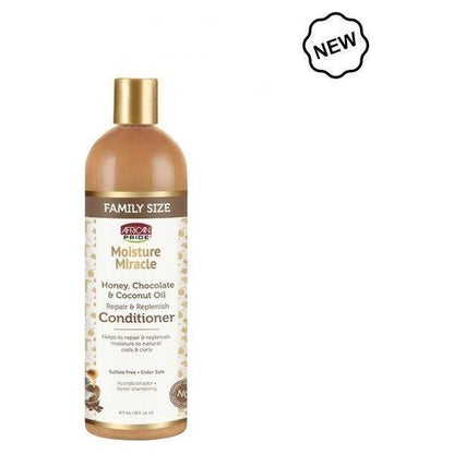 African Pride Moisture Miracle Honey Chocolate &amp; Coconut Oil Conditioner 16 Oz - gtwtoporld.com