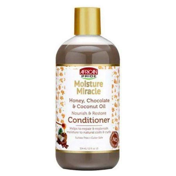African Pride Moisture Miracle Honey, Chocolate &amp; Coconut Oil Conditioner 354ml - gtwtoporld.com