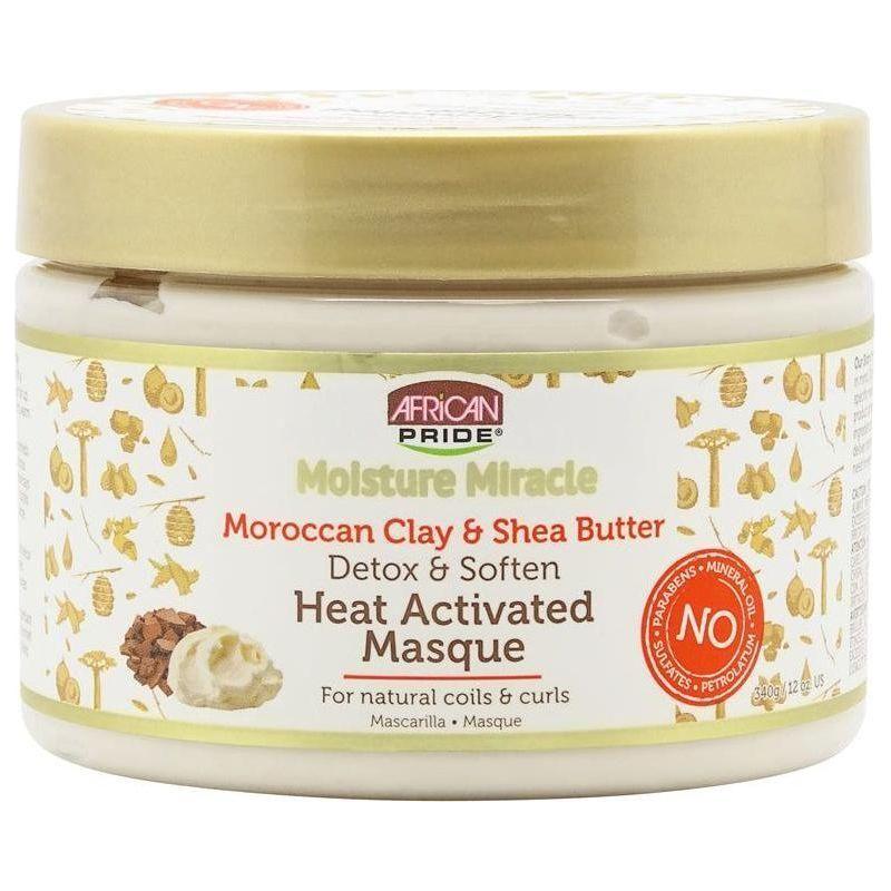 African Pride Moroccan Clay &amp; Shea Butter Heat Activated Masque 340g - gtwtoporld.com