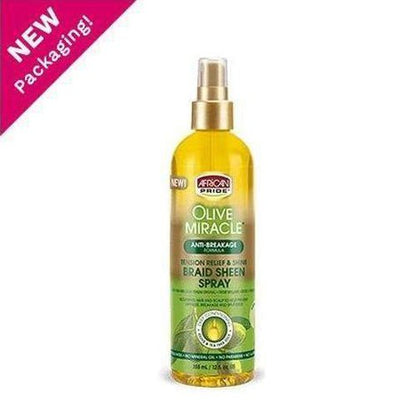 African Pride Olive Miracle Anti-Breakage Braid Sheen Spray 355ml - gtwtoporld.com