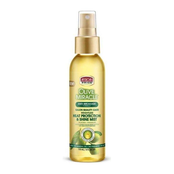 African Pride Olive Miracle Weightless Heat Protection &amp; Shine Mist 4oz - gtwtoporld.com