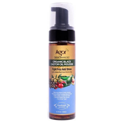 Agor Organic Black Castor Oil Hair Mousse 200ml - gtwtoporld.com