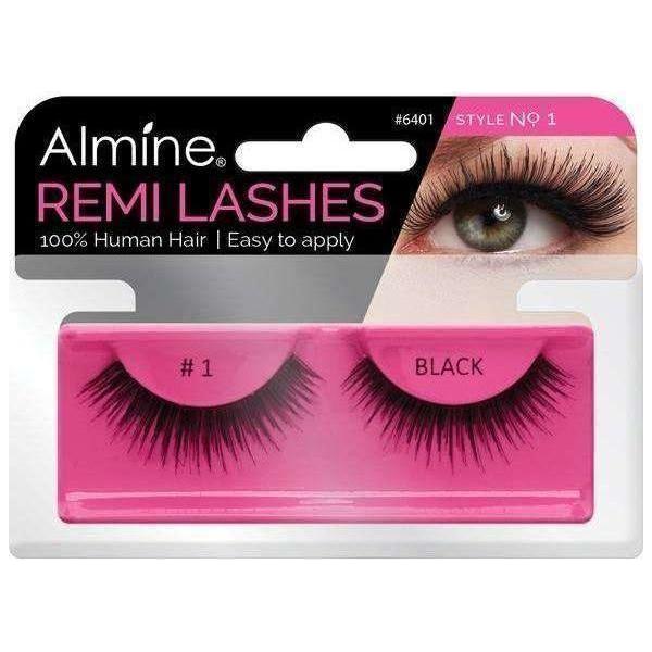 Almine Eyelashes Black 100% Remi Human hair - gtwtoporld.com