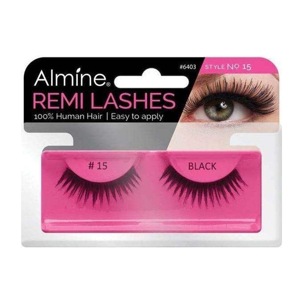 Almine Eyelashes Black 100% Remi Human hair - gtwtoporld.com