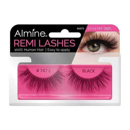 Almine Eyelashes Black 100% Remi Human hair - gtwtoporld.com