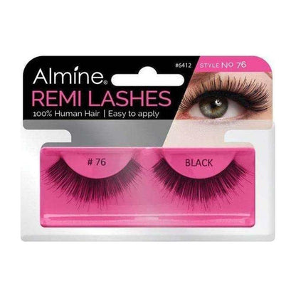 Almine Eyelashes Black 100% Remi Human hair - gtwtoporld.com