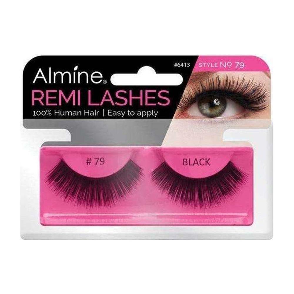 Almine Eyelashes Black 100% Remi Human hair - gtwtoporld.com