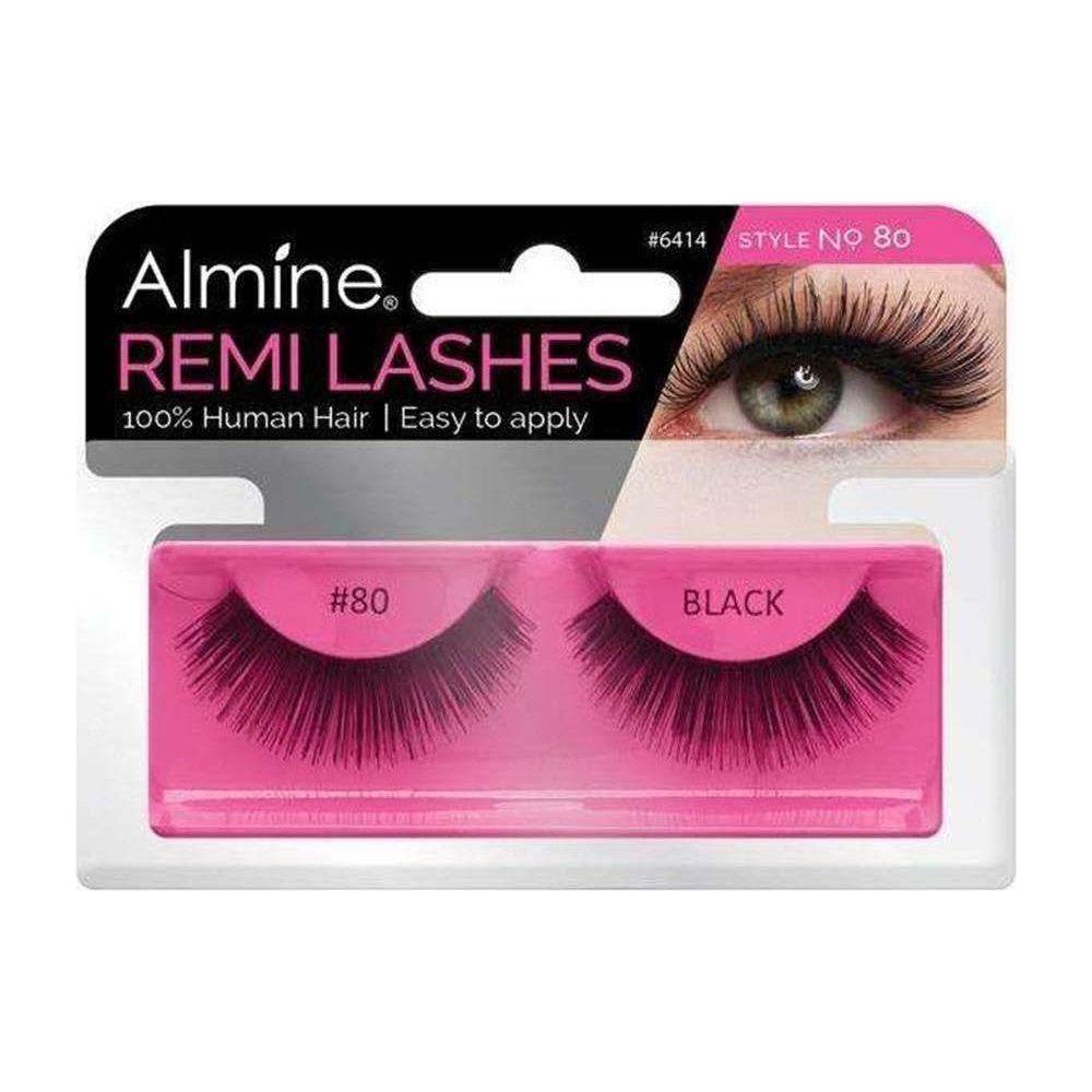 Almine Eyelashes Black 100% Remi Human hair - gtwtoporld.com