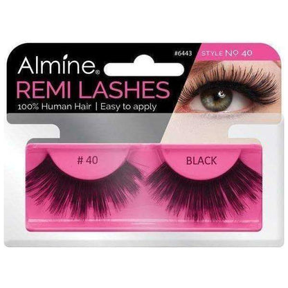 Almine Eyelashes Black 100% Remi Human hair - gtwtoporld.com