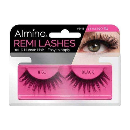 Almine Eyelashes Black 100% Remi Human hair - gtwtoporld.com