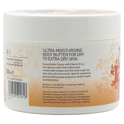 American Dream Cocoa Butter Cream with Vitamin E 500ml - gtwtoporld.com