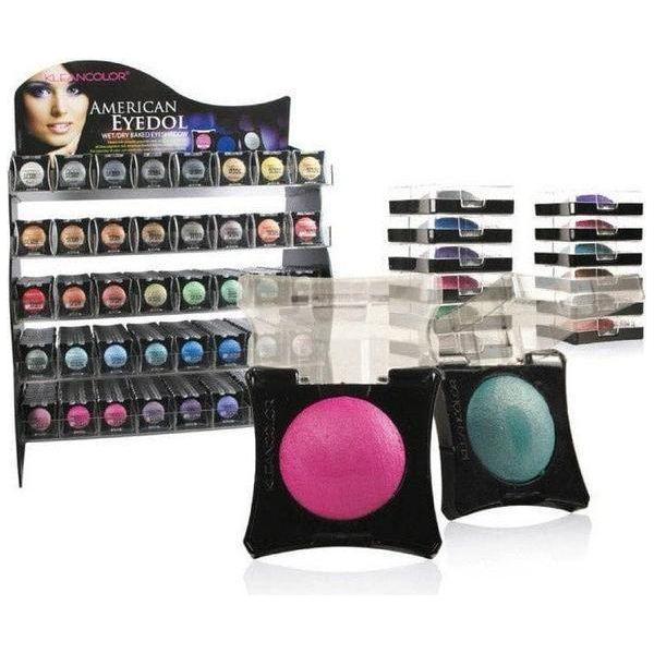 American Eyedol, Wet/ DryBaked Eyeshadow DISPLAY, Assorted, 40 DZ - gtwtoporld.com