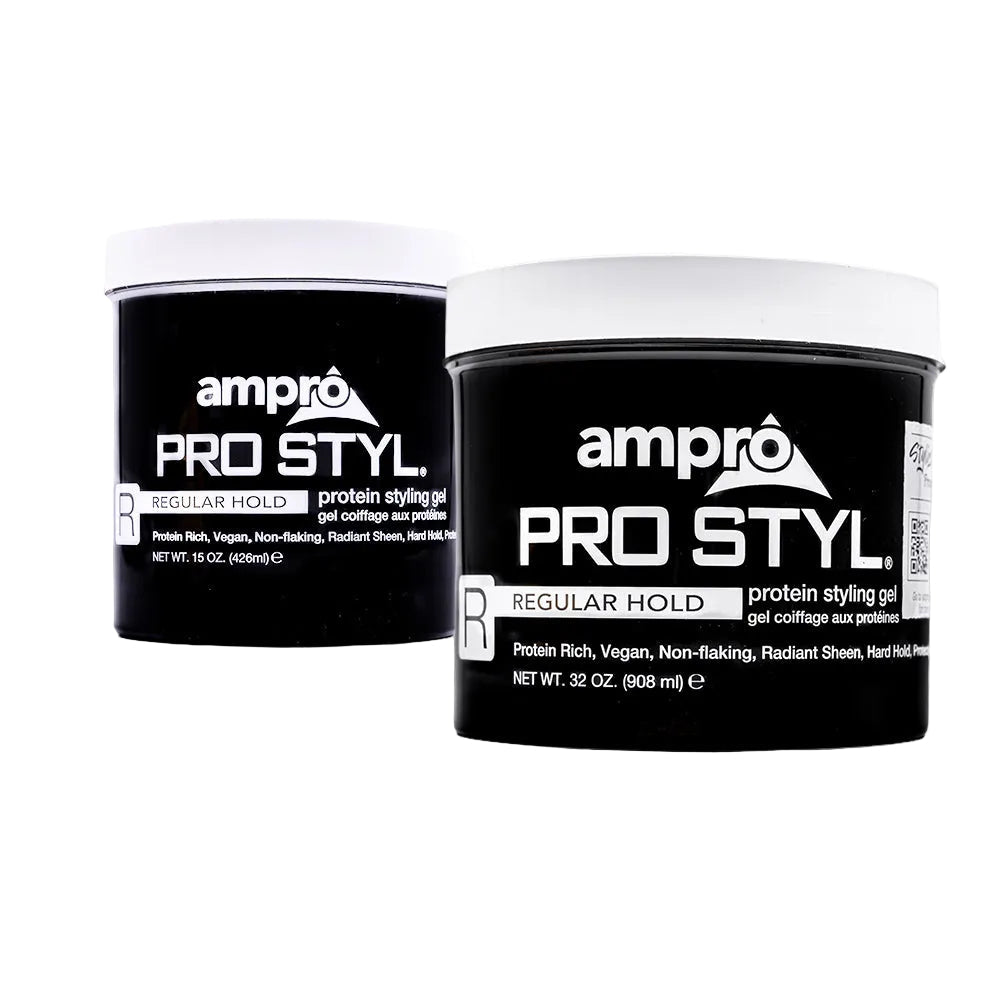 ampro Pro Styl protein Regular Hold styling gel 15oz /32oz - gtwtoporld.com