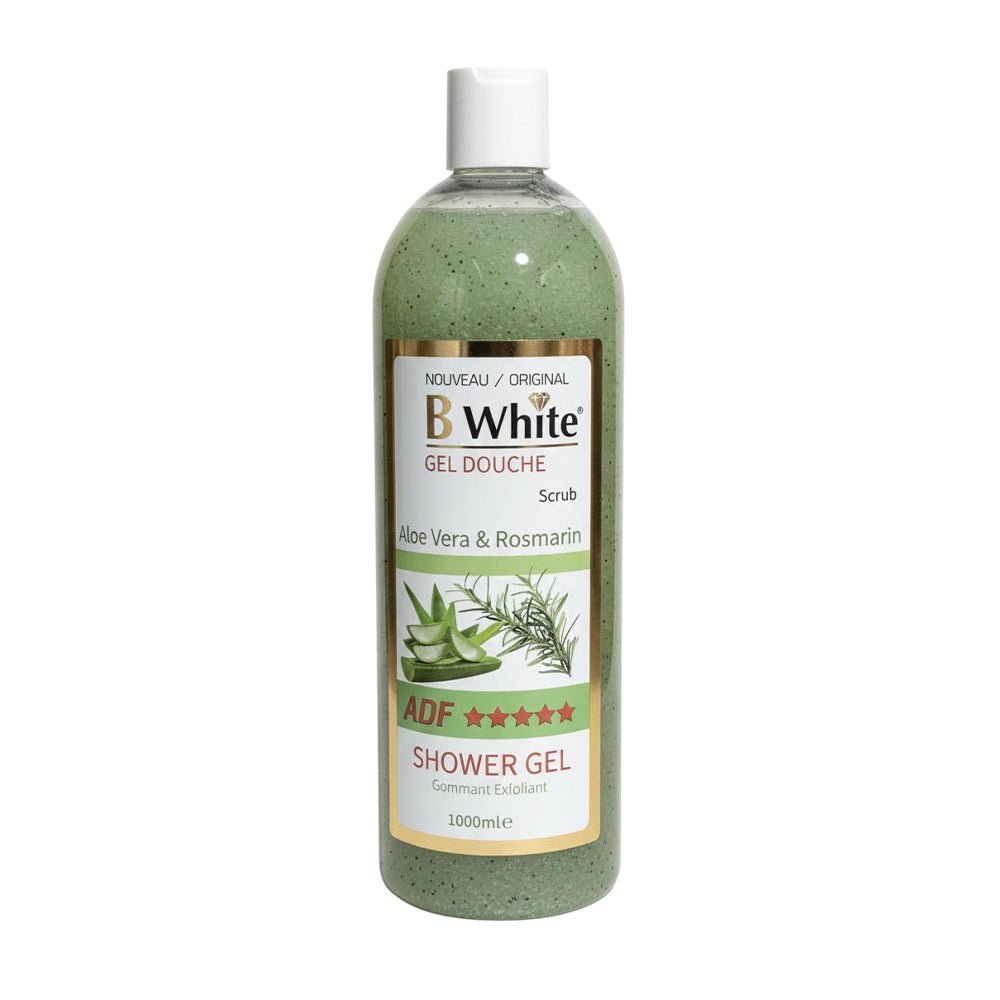 B WHITE GEL DOUCHE Aloe Vera &amp; Rosemarin Shower Gel Scrub 1000ml - gtwtoporld.com