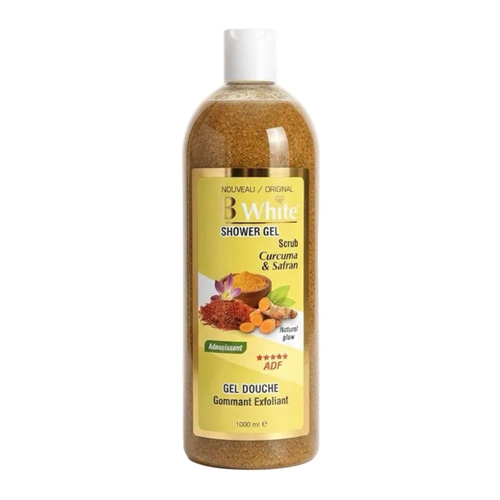B WHITE GEL DOUCHE Curcuma &amp; Safran Shower Gel Scrub 1000ml - gtwtoporld.com