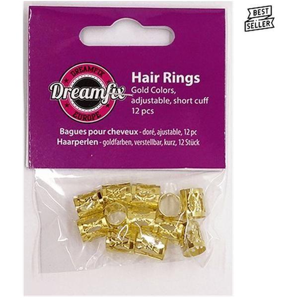Bagues Pour Cheveux Hair Ring Gold 12pcs. - gtwtoporld.com