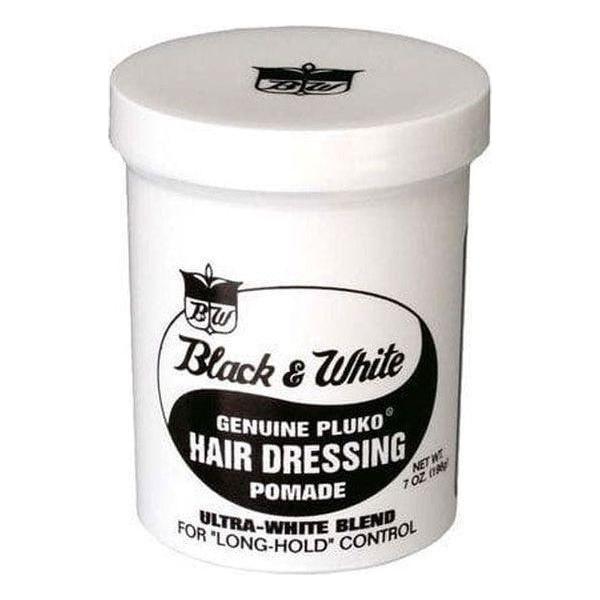 Black &amp; White Genuine Pluko Hair Dressing Pomade 200ml - gtwtoporld.com