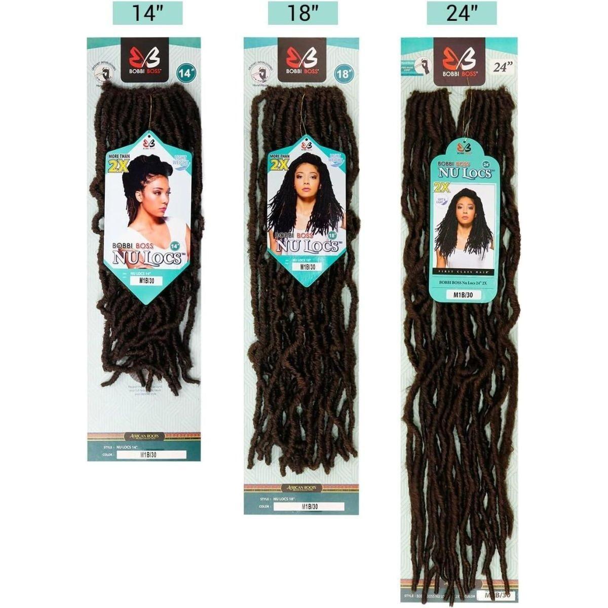 BOBBI BOSS Crochet Braid 2X Nu Locs Kunsthaar 14" / 18" / 24" / 36" - gtwtoporld.com