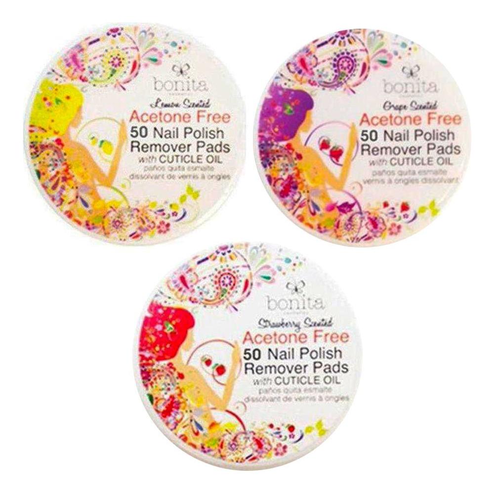 Bonita Nail Polish Remover 50 Pads Grape Scented - gtwtoporld.com