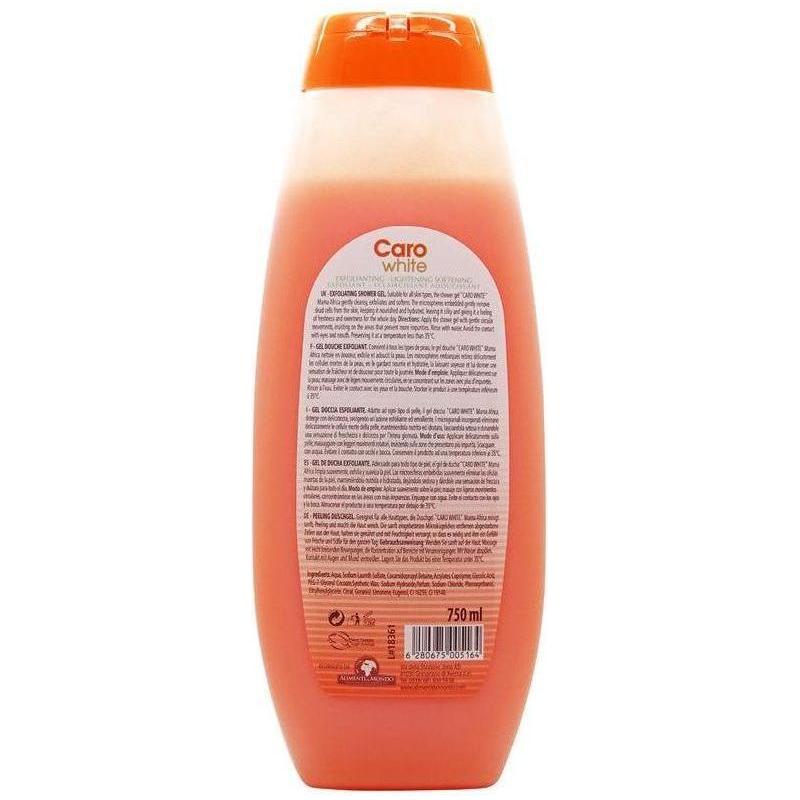 Caro White Shower Gel Exfoliating Lightening Softening 750ml - gtwtoporld.com