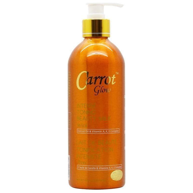 Carrot Glow Intense Toning Beauty Milk with Carrot Oil &amp; Vitamin A,K,E Complex 500ml - gtwtoporld.com