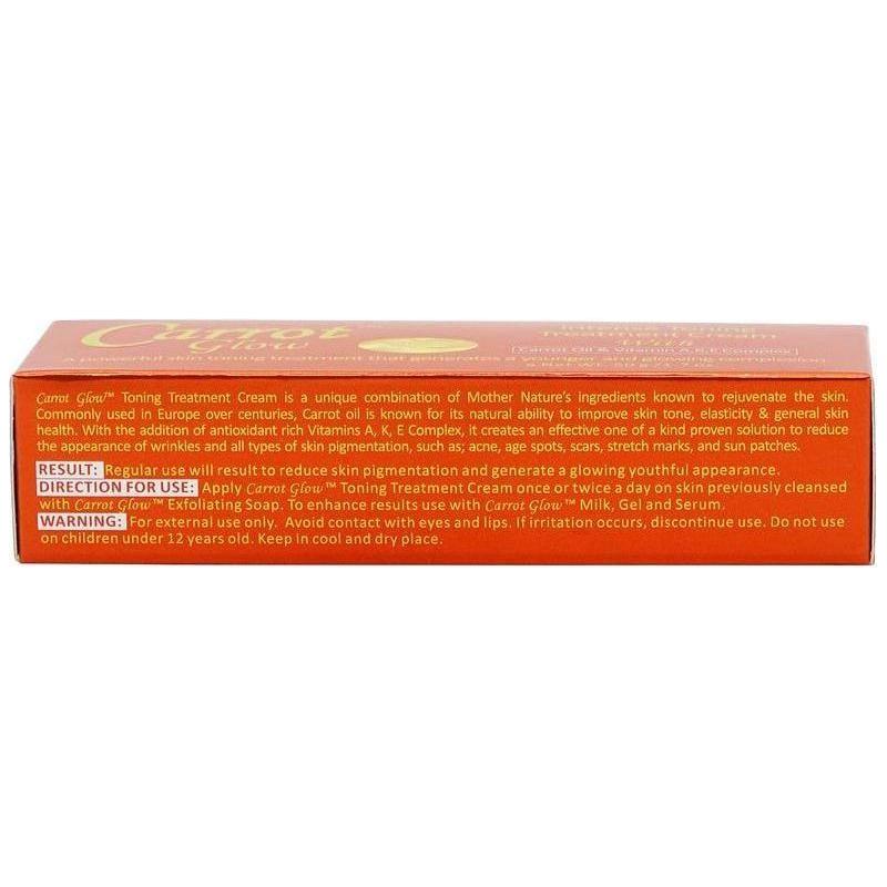 Carrot Glow Intense Toning Treatment Cream with Carrot Oil &amp; Vitamin A,K,E Complex 50g - gtwtoporld.com
