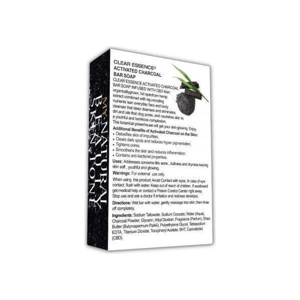 Clear Essence Activated Charcoal Bar Soap Infused With CBD 5oz / 150g - gtwtoporld.com