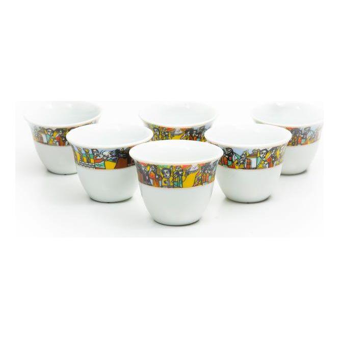 Coffee cups and coasters set of 6+6 - gtwtoporld.com
