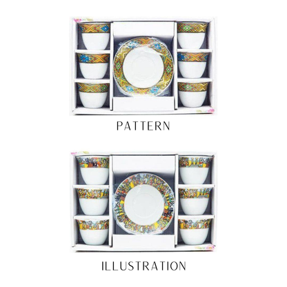 Coffee cups and coasters set of 6+6 - gtwtoporld.com