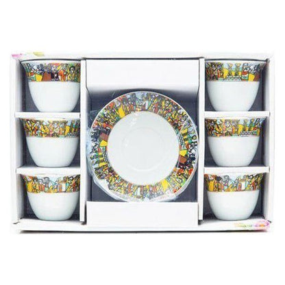 Coffee cups and coasters set of 6+6 - gtwtoporld.com