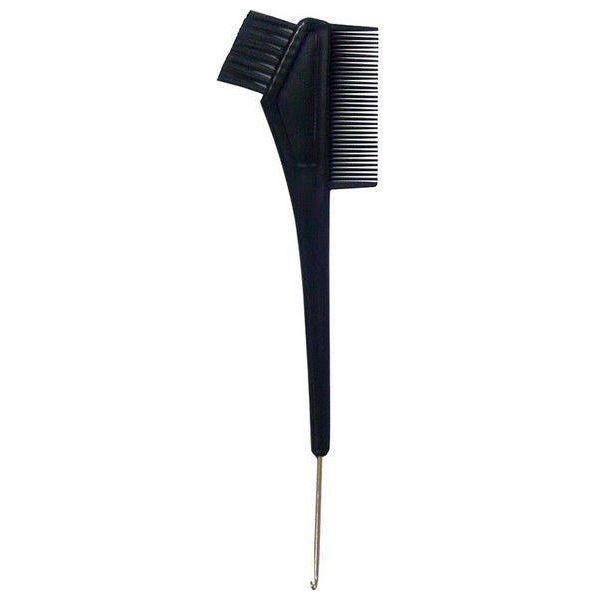 Comair Metal Rat Tail Comb and Brush - Black 764048 - gtwtoporld.com