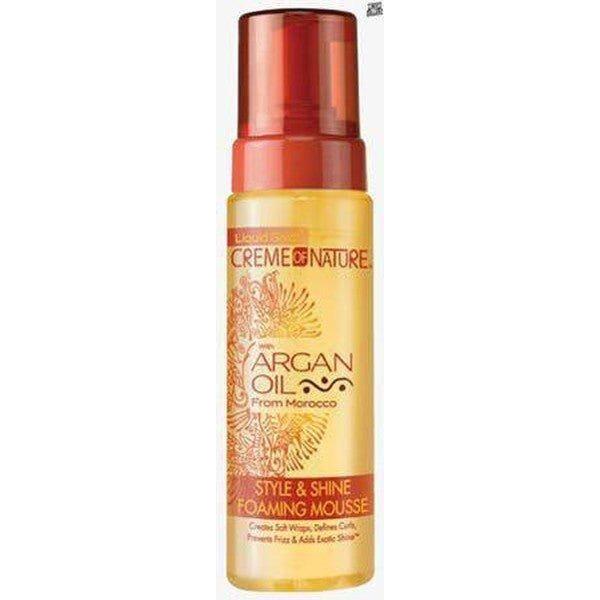 Creme of Nature with Argan Oil Style &amp; Shine Foaming Mousse 7 oz - gtwtoporld.com
