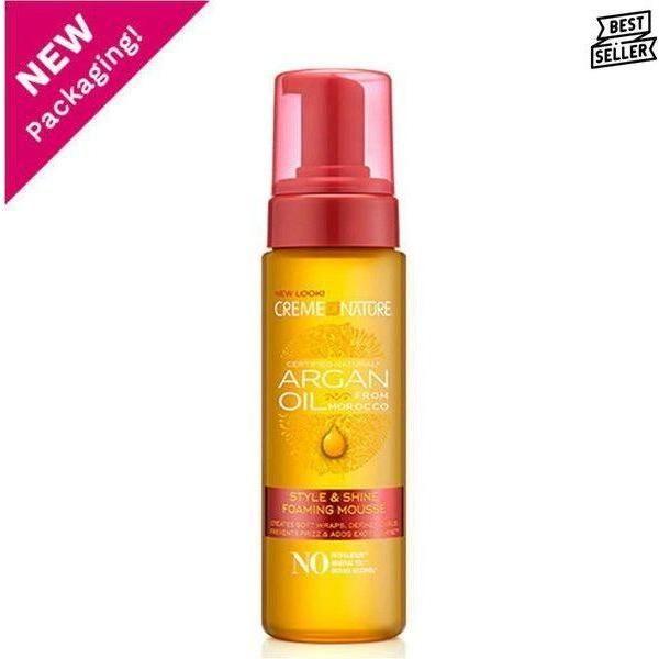 Creme of Nature with Argan Oil Style &amp; Shine Foaming Mousse 7 oz - gtwtoporld.com