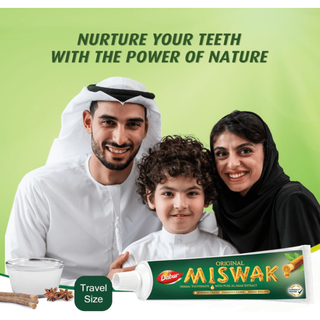 Dabur Miswak Herbal Whitening Toothpaste - 100g for Strong Teeth &amp; Brighter Smiles - gtwtoporld.com