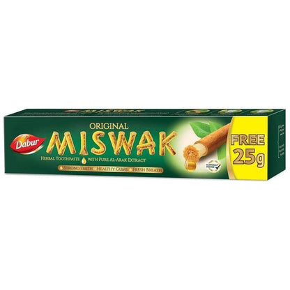 Dabur Miswak Toothpaste (50 + 25g Free) For Healthy Gums &amp; Fresh Breath - gtwtoporld.com