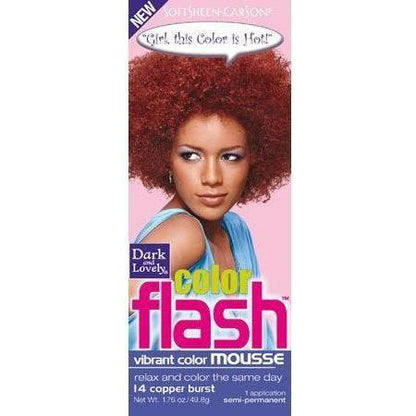 Dark and Lovely Soft Sheen - Carson Color Flash Vibrant Color Mousse 1.76 oz - gtwtoporld.com