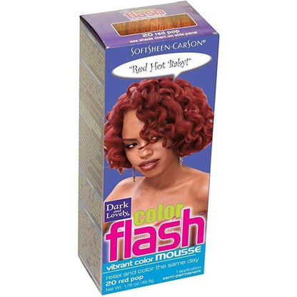 Dark and Lovely Soft Sheen - Carson Color Flash Vibrant Color Mousse 1.76 oz - gtwtoporld.com