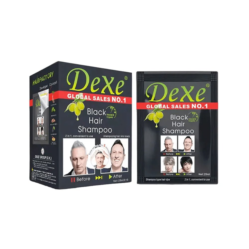 Dexe Black Hair Color Shampoo 25X10 - gtwtoporld.com