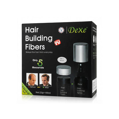 Dexe Hair Building Fiber Classic set KIT (Black &amp; Dark Brown) - gtwtoporld.com