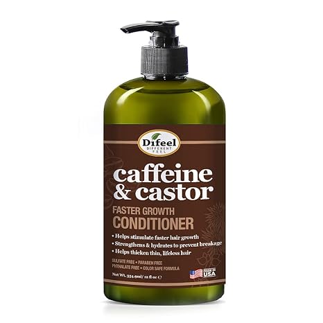 Difeel Caffeine and Castor Conditioner 12 oz - gtwtoporld.com